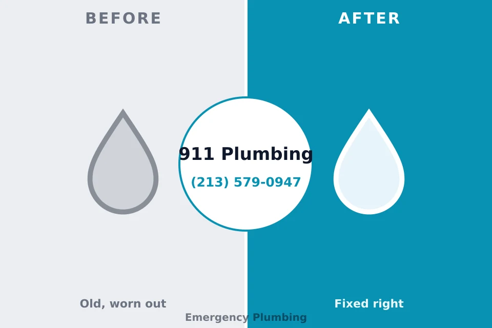 Before and after: plumbing repair Watford City, ND